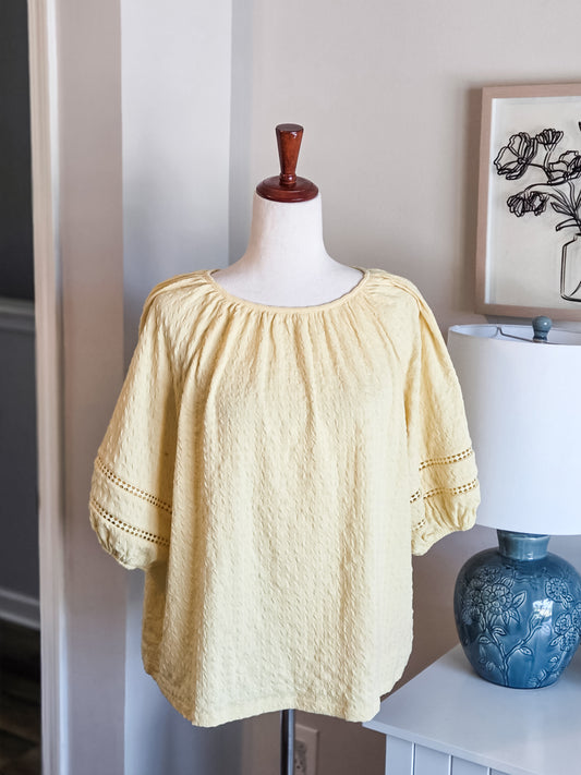 Yellow Textured Top XL
