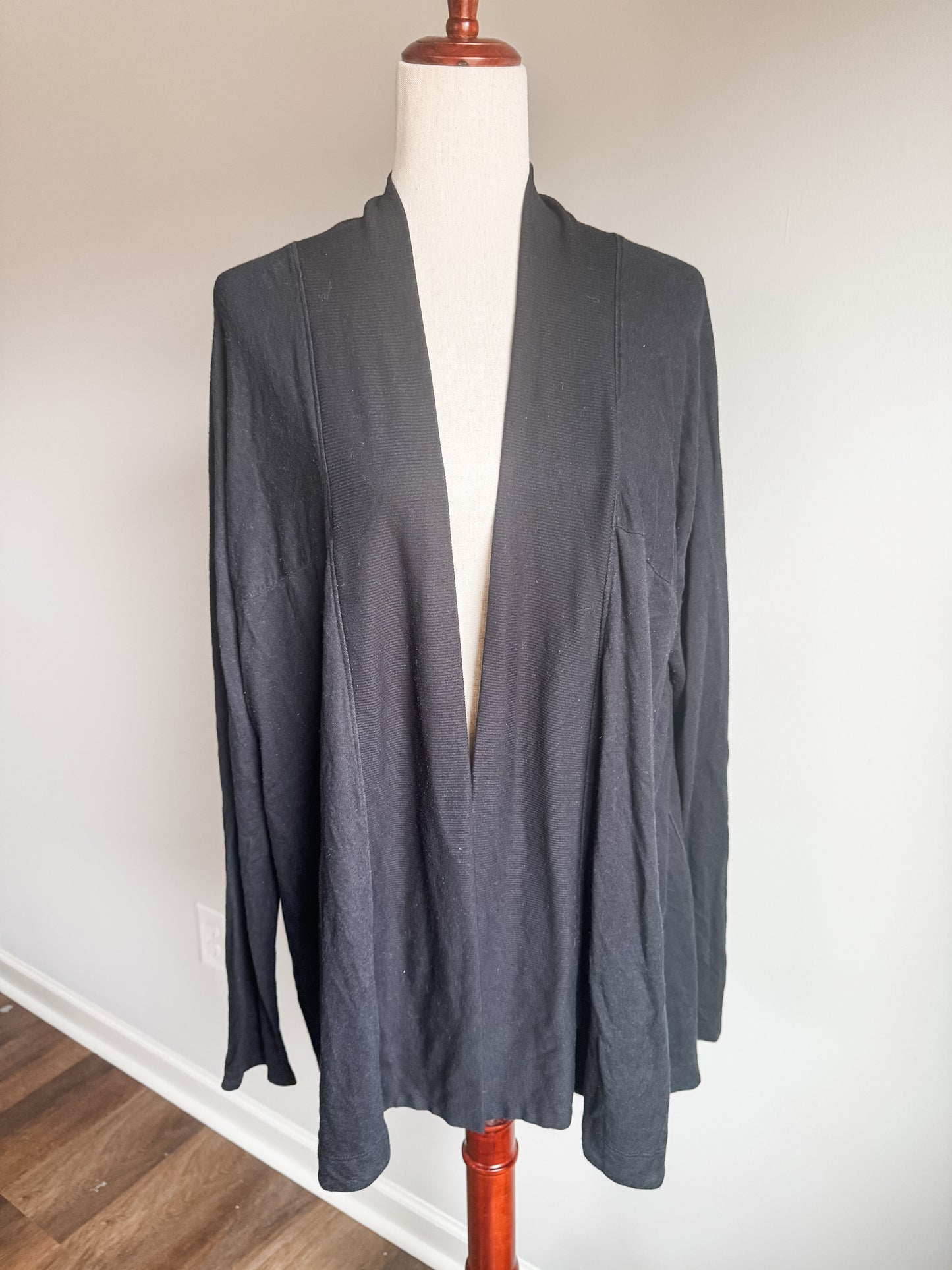 Black Open Cardigan XL