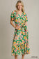 NEW Bright Green Floral Dress