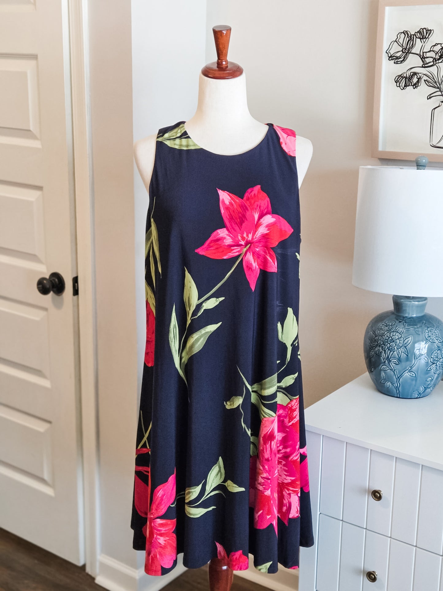 Navy Floral Dress 14