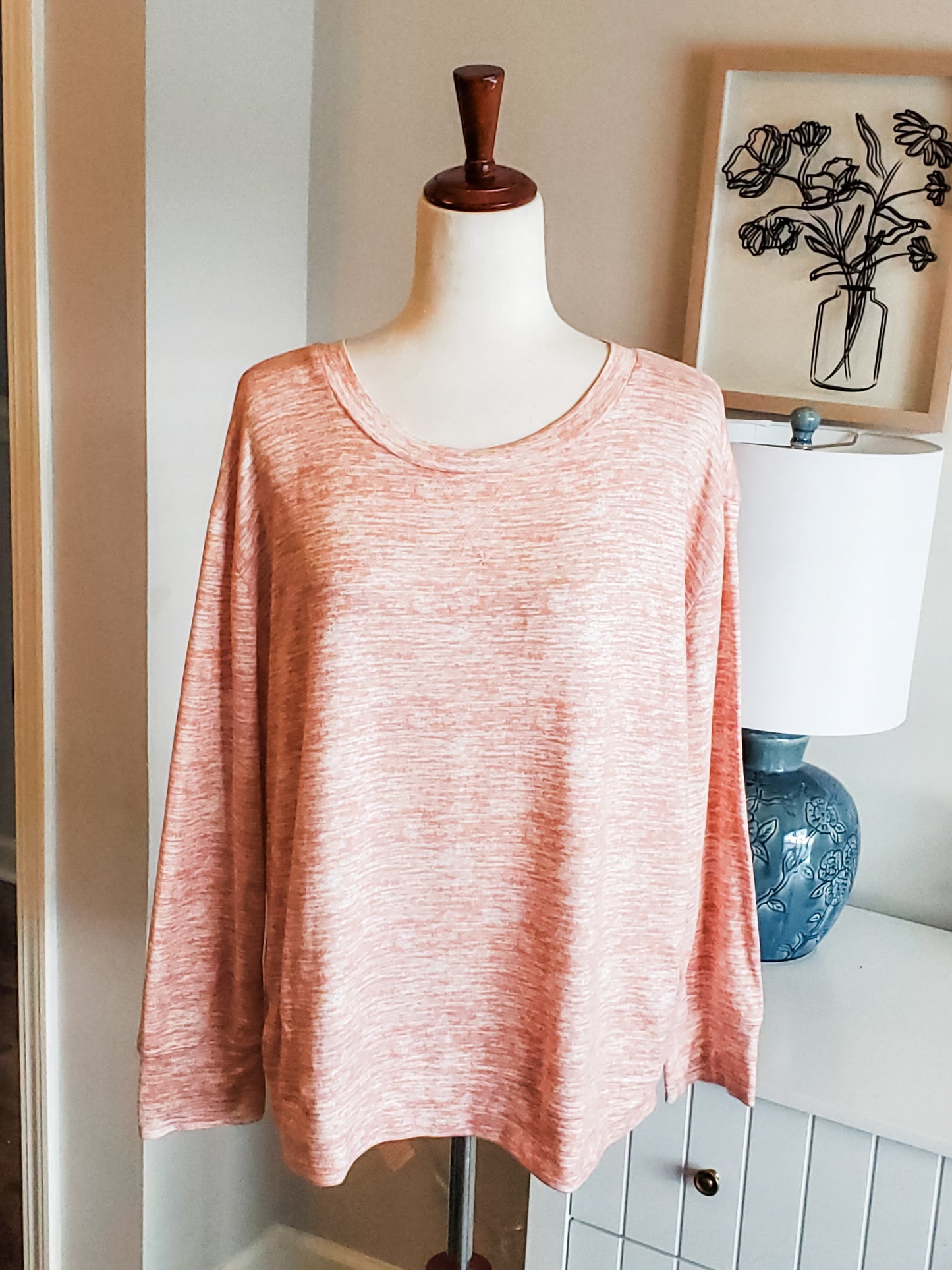 Pink Heathered Top XL