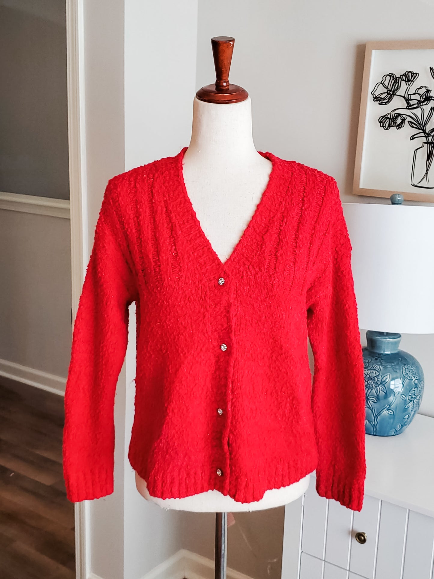 Red Cardigan Youth XL