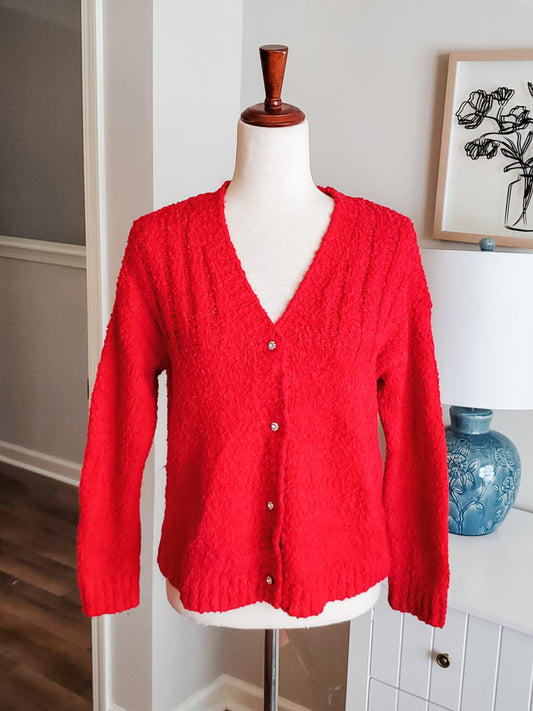 Red Cardigan Youth XL