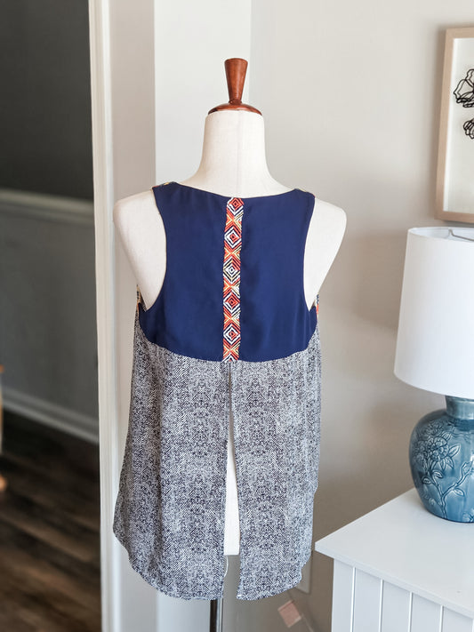 Multi Color Embroidered Tank S