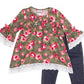 Green Pink Floral Top Youth 5