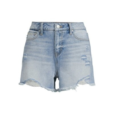 Distressed Denim Shorts 8