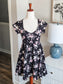 Black Floral Dress S