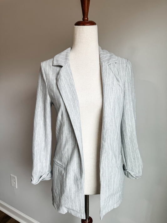 Gray Striped Blazer XS