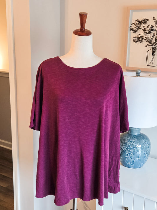 Wine Cotton Top XL