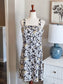 Black Yellow Floral A Line Dress 6