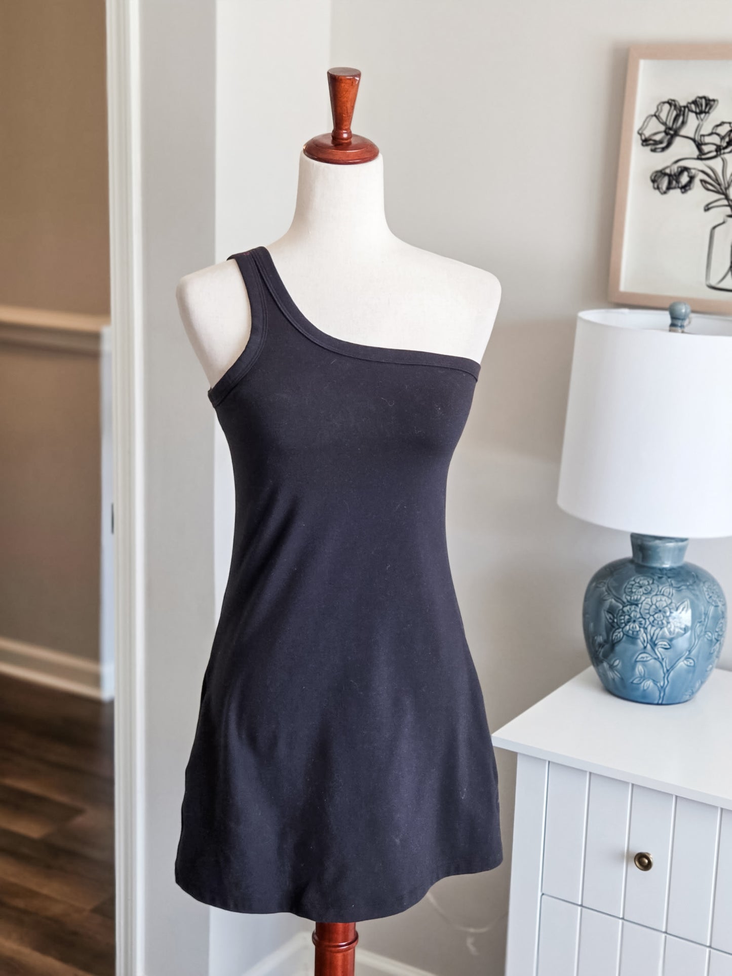 Black One Shoulder Dress XS