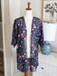 Navy Floral Kimono XS
