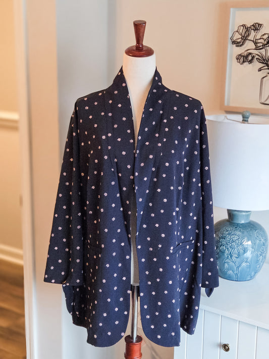 Navy Pink Print Jacket 22/24W