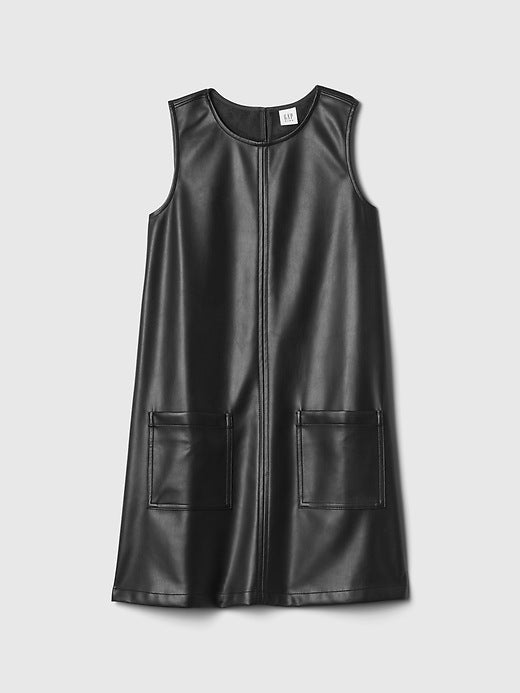 Black Faux Leather Dress Youth XXL