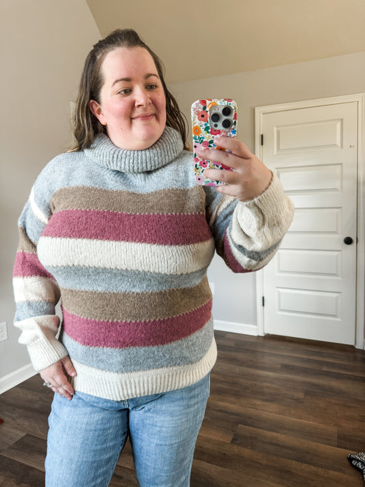 Multi Color Striped Sweater