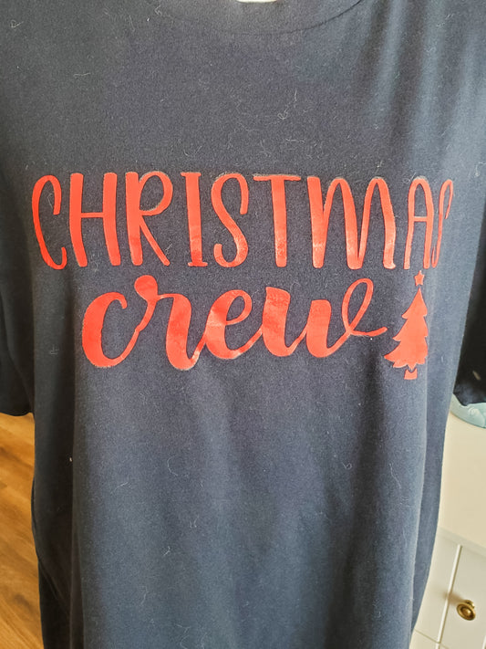 Navy “Christmas Crew” Tee XL