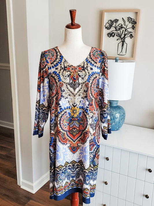 Multi Color Print Dress XL