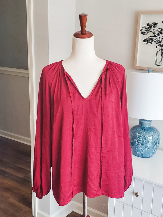 Burgundy Silky Top M