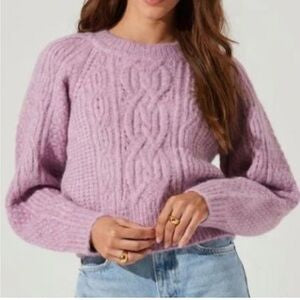 Lilac Cropped Sweater S