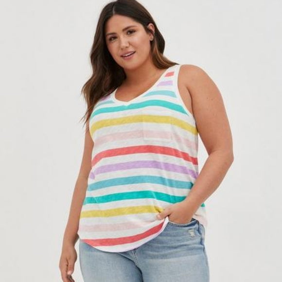 Multi Color Striped Tank L/XL