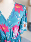 Teal Floral Maxi Dress XL