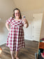 Burgundy Gingham Dress