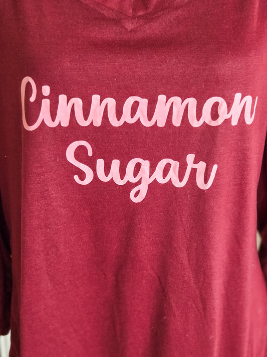 Burgundy “Cinnamon Sugar” Top 1X