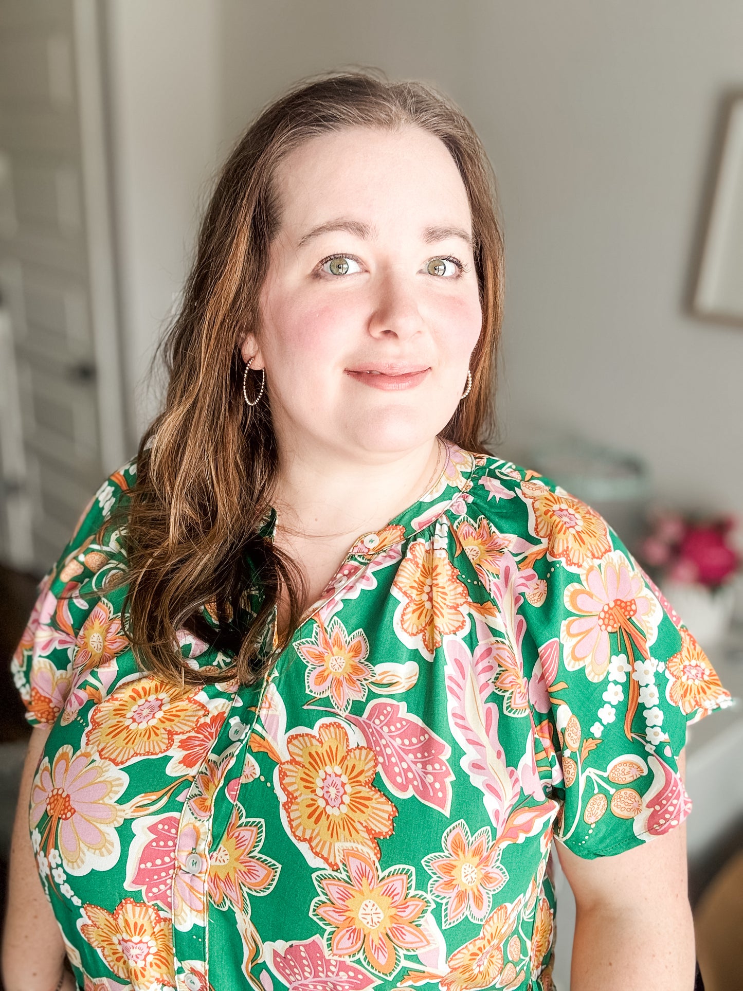 NEW Bright Green Floral Dress