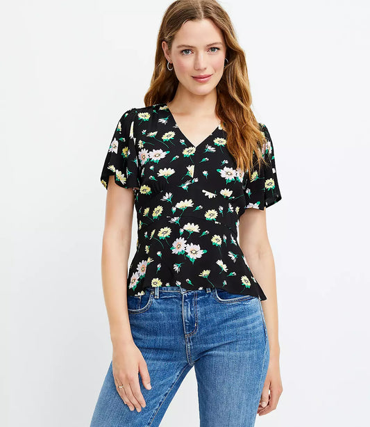 Black Floral Top 6