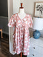 Peach Floral Dress S