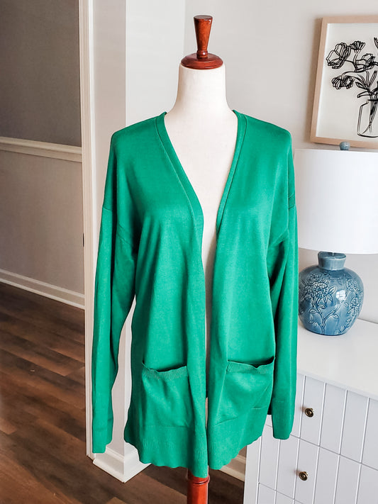 Kelly Green Cardigan L
