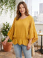 Mustard Embroidered Boho Top M