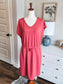 Pink Drawstring Dress M