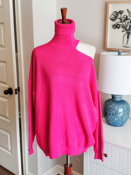 Pink Sweater with Cutout S