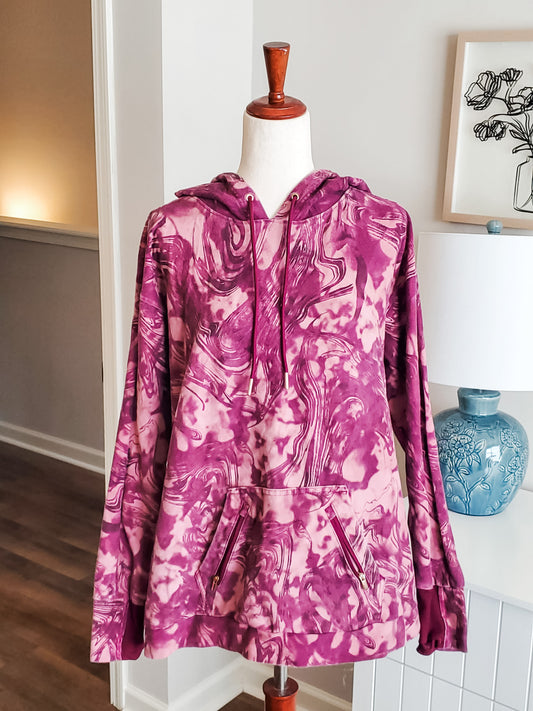 Purple Tie Dye Hoodie 1X