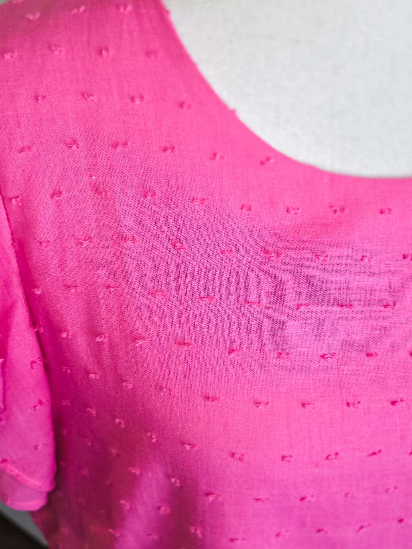 Pink Swiss Dotted Dress M
