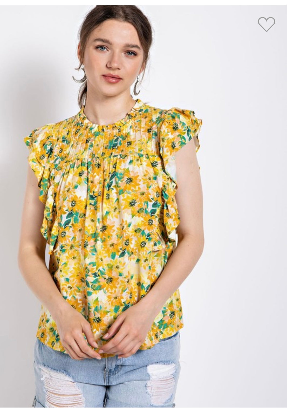 Yellow Floral Blouse