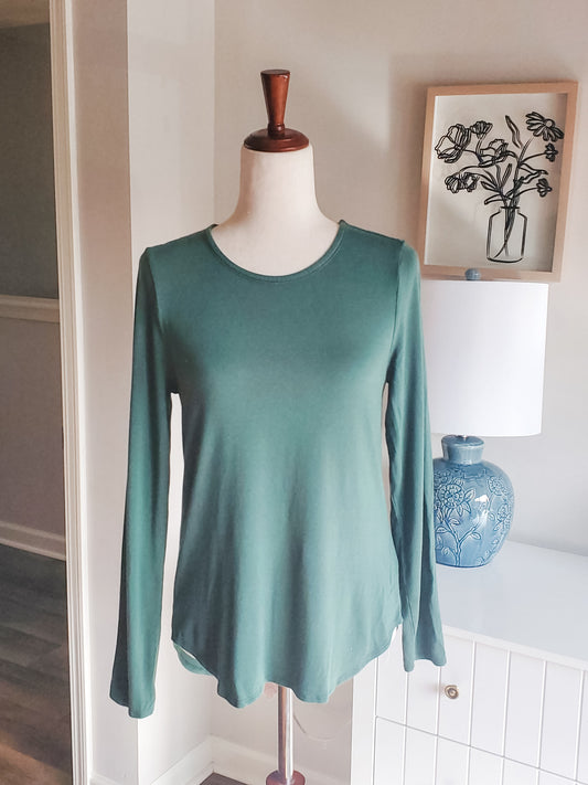 Green Long Sleeve Top M