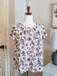 White Floral Top L Petite