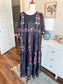 Black Floral Dress 2-3X