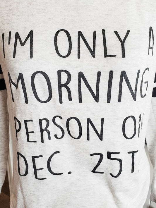 Gray “Morning Person” Tee Youth XL