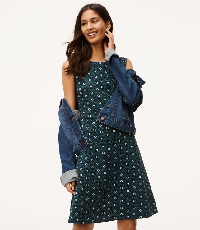 Teal Black Print Dress 6
