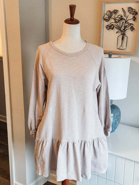 Purple Gray Cotton Tunic S