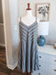 Black White Striped Sundress XL/XXL