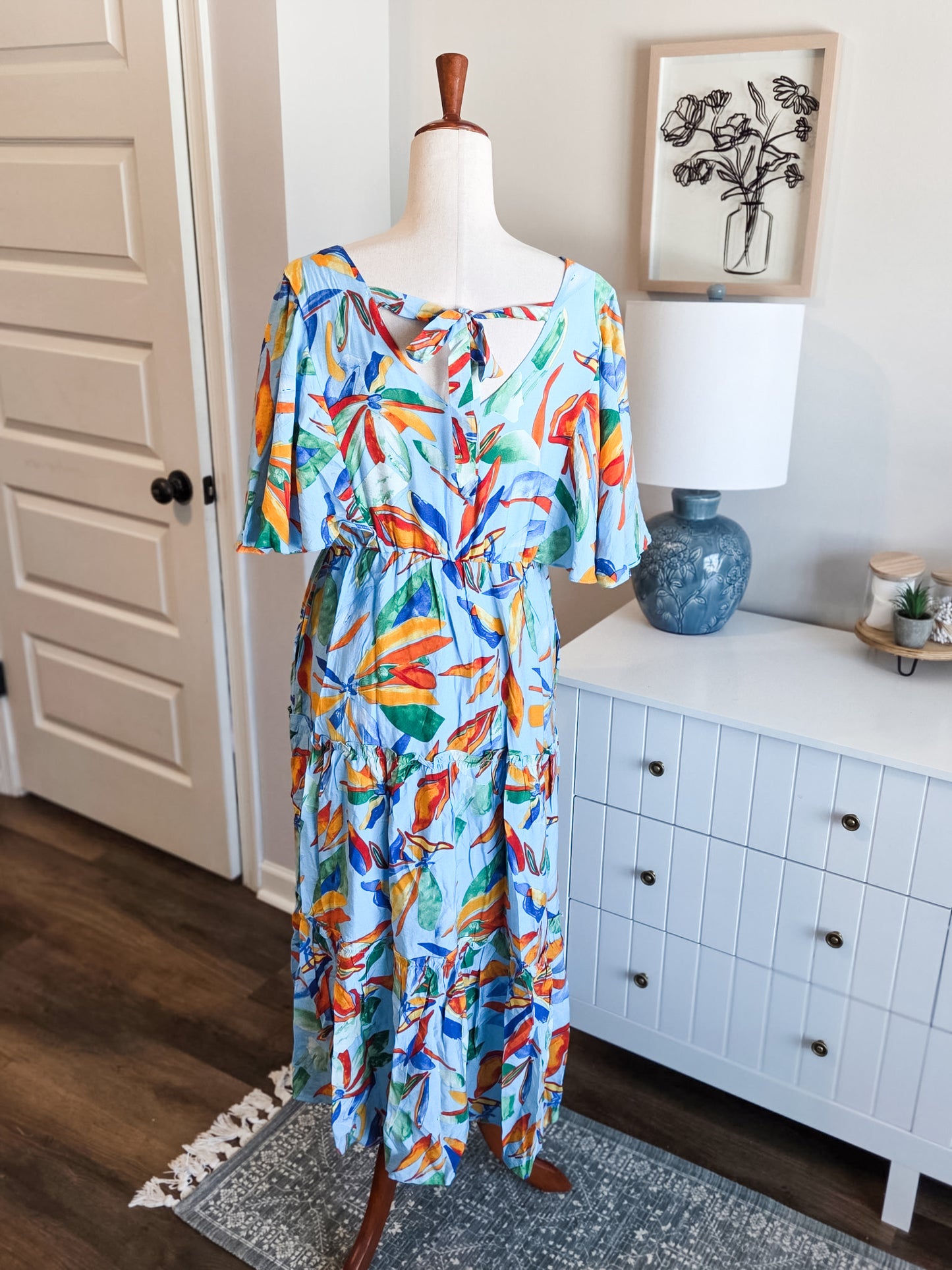 NEW Blue Multi Color Dress