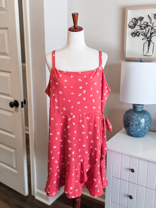 Pink Floral Sundress 2X