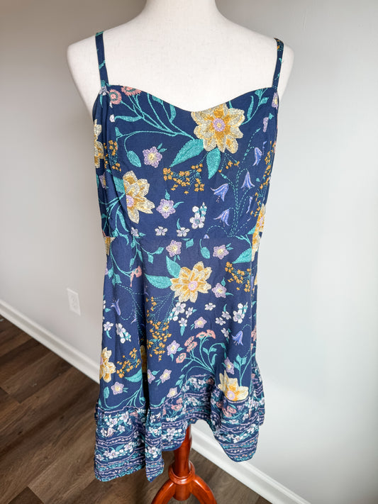 Navy Floral Sundress L