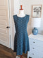 Teal Black Print Dress 6