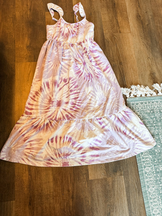 Purple Tie Dye Maxi Dress Youth S