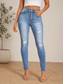 Button Fly Skinny Jeans 28